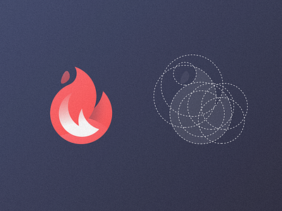 Flame Logo Concept - Ignition App app black branding dashhed lines design flame flame logo icon logo red redesign redesign concept ui vector