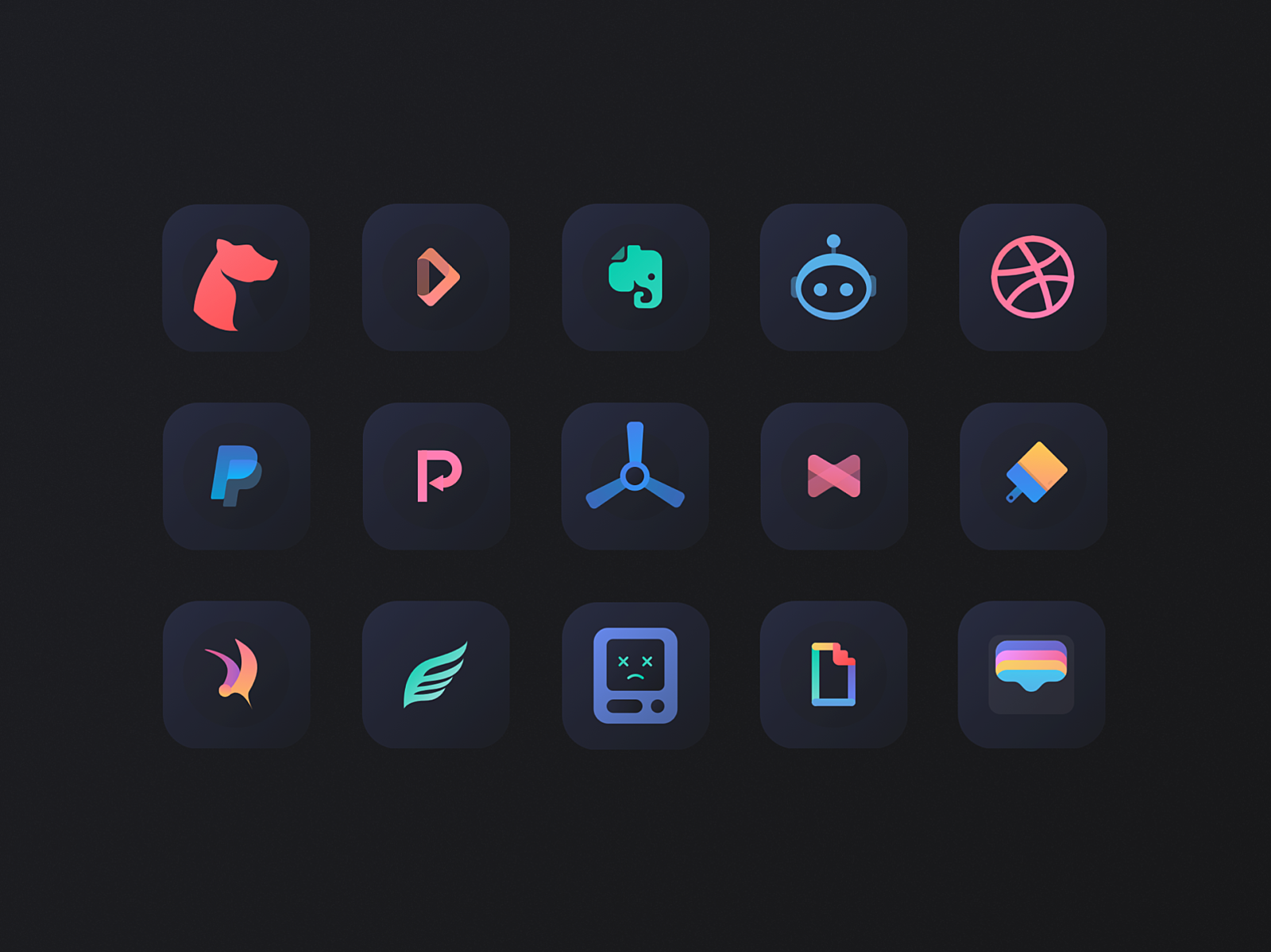 Viola Dark Icon Pack for iOS by Ahmed Bousrih on Dribbble