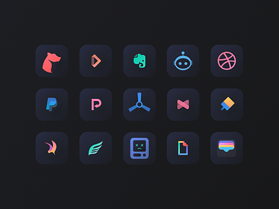 Viola Dark Icon Pack for iOS