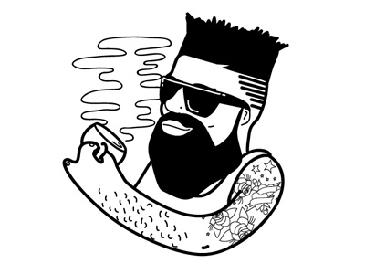 Character 2 - WIP beard character character design hipster london shoreditch wip