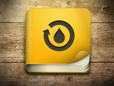 OATBook App Icon app book branding design icon iphone photography texture yellow