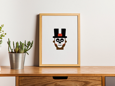 Papa Shango A4 Print character flat graphic illustration papa shango wwf