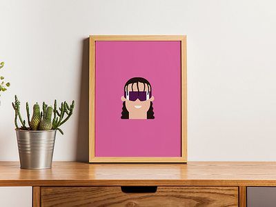 Bret 'Hitman' Hart bret hart flat design hitman illustration print vector wwe wwf