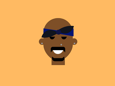 2Pac 2pac 90s characters flat hiphop illustration rap simple tupac vector