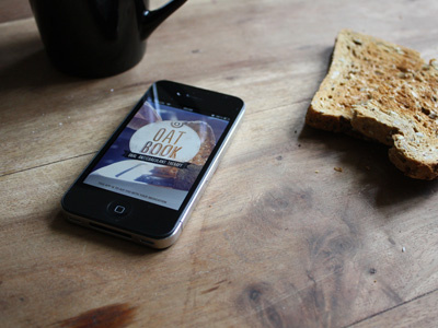 OATBook - App in development app branding interface iphone photography texture