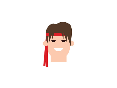 No.4 – Ryu character design cute flat colour illustration product designer retro ryu street fighter typography vector white