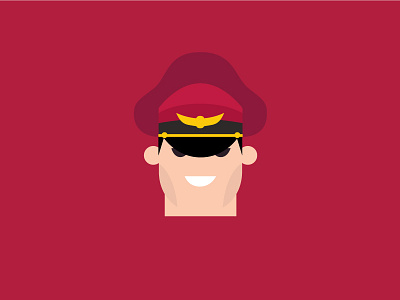 No.12 – M.Bison character design cute flat colour illustration m.bison product designer typography red retro street fighter vector