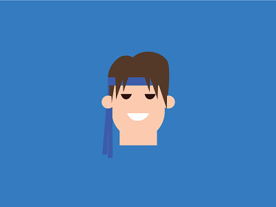 Ryu – Player 2 blue character design cute flat colour illustration product designer typography retro ryu street fighter vector