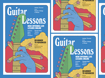 Lessons Poster design flyer gig poster graphic design illustration music richmond typography