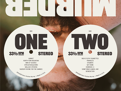 MURDER sneak peek album art design music music packaging richmond typography vinyl