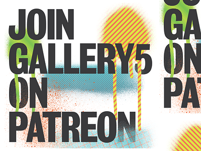 Gallery5 Patreon Banner design richmond spraypaint typography