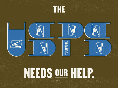 The USPS Needs Our Help design illustration typography usps