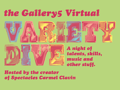 Work in Progress: Variety Dive chrometype design flyer gig poster music richmond typography