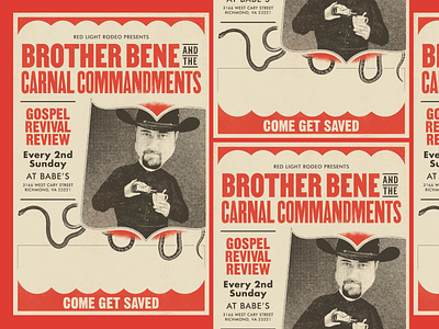 Brother Bene Gig Poster branding design gig poster graphic design halftone music richmond rva typography
