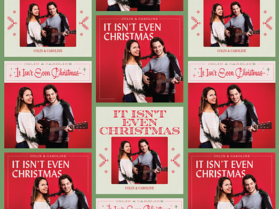 Colin & Caroline Christmas Album Art in Progress album art branding christmas design graphic design music richmond rva typography xmas