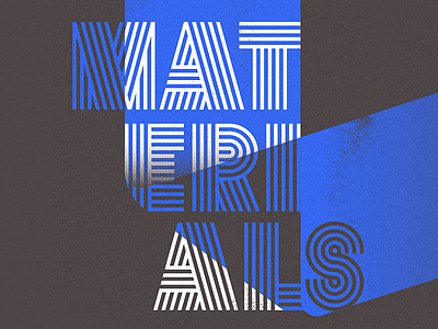 In progress: Materials Graphics design graphic design richmond typography