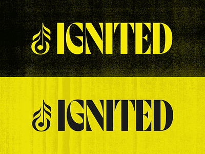 Ignited Logo branding design identity logo music richmond typography