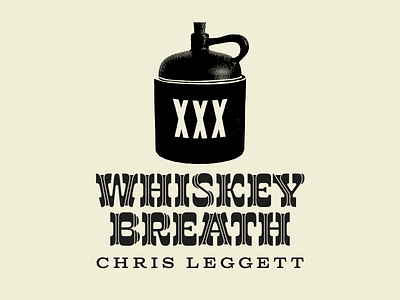 Whiskey Breath Single Art: Early Version album art graphic design illustration music richmond rva single cover typography vector