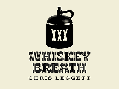 Whiskey Breath Single Art: Early Version album art graphic design illustration music richmond rva single cover typography vector