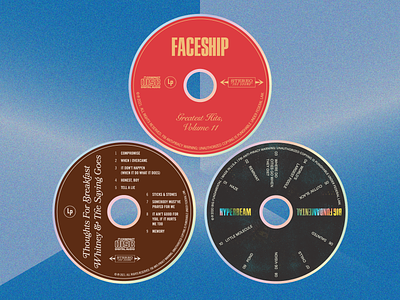 Recent Disc Designs album art design disc disc design graphic design music richmond typography
