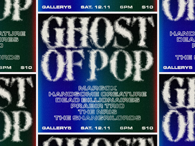 In progress —Ghost of Pop Graphic design ghost music richmond smoke typography