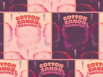 Cotton Candy Grooves Social Media Templates branding design illustration music social media social media graphics typography