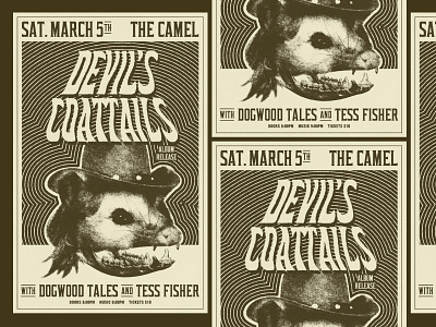 Devil's Coattails Album Release Poster design gig poster graphic design illustration music richmond rva typography