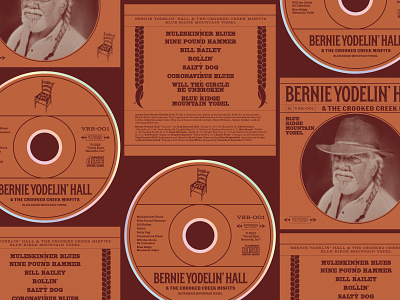 In Progress: Bernie Yodelin’ Hall Album Packaging album art album packaging branding cd design design graphic design music rva typography