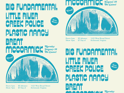 Cave of Wonders bookmania design flyer gig poster graphic design one color richmond