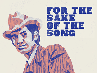 For the Sake of the Song design flyer gig poster graphic design halftone music portait richmond townes wood type