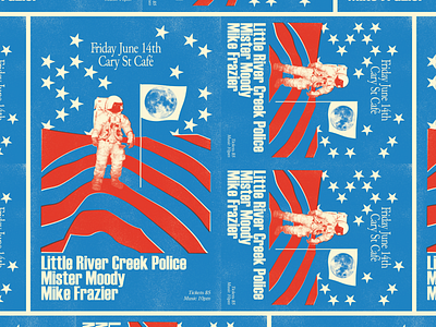 Little River Creek Police Poster design flyer gig poster graphic design halftone music richmond rva typography