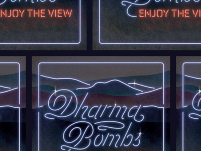 Dharma Bombs Album Art WIP album art design graphic design music neon sign richmond