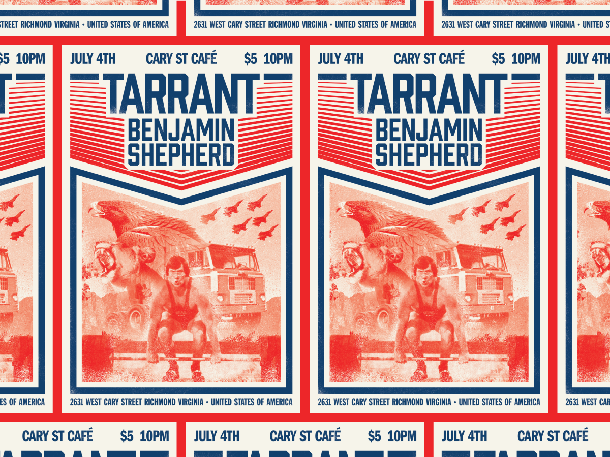 Tarrant Gig Poster collage design gig poster graphic design music richmond tarrant top gun typography