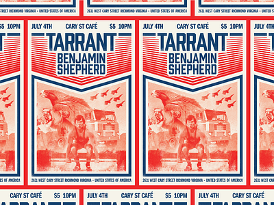 Tarrant Gig Poster collage design gig poster graphic design music richmond tarrant top gun typography
