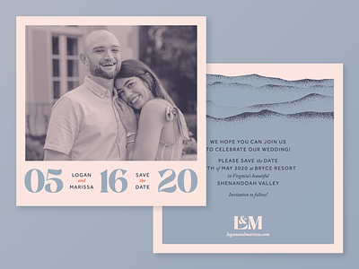Logan and Marissa Save the Dates design wedding wedding invitation