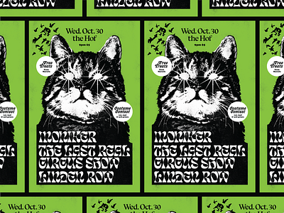 Demon Cat Poster bats cat design flyer gig poster graphic design halloween music richmond rva typography