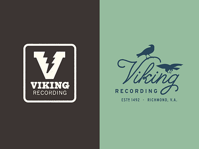 Viking Recording Logo Outtakes branding design logo music richmond