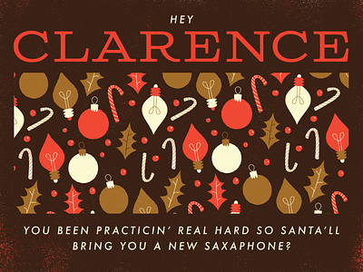 Hey Clarence! bruce springsteen graphic design pattern