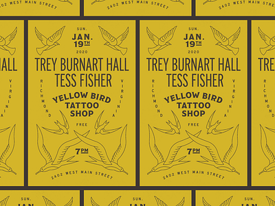 Yellow Bird Gig Poster