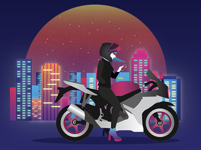 Biker illustration