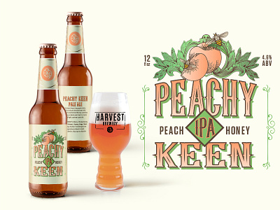 Spring Harvest beer branding brewery identity illustration logo typography vector vintage