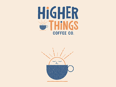 Higher things coffee co brand coffee friendly logo logo design