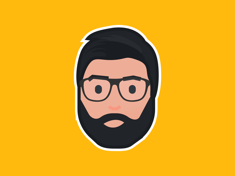 Portrait Illustration - Me 2d adobe illustrator background beard black creative design drawing glasses illustration illustrations illustrator inspiration portrait portrait illustration sunglasses vector yellow