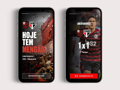 Game night stories app design flamengo futebol product design soccer splash screen stories ui ui design