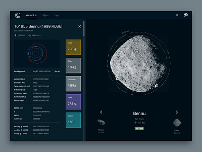 Asteroid hunting app asteroid design machine learning product design spatial ui ux