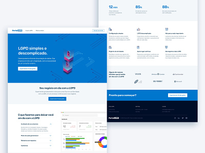 Modern Landing Page blue icon illustration landing page product design ui ui design website