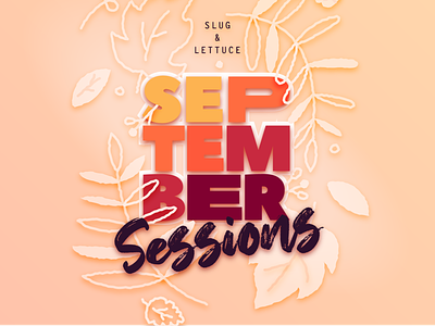 September Sessions flowers illustration paper plants poster