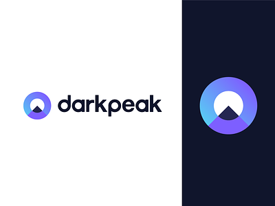 darkpeak branding branding design circle identity logo mountains peak sky