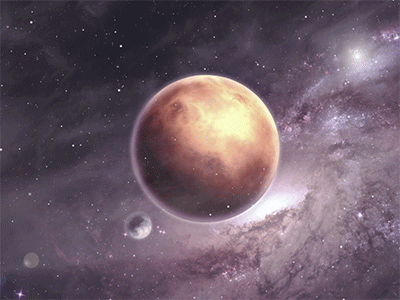 Orbital Intro - Part 1 animation clouds earth galaxy gif interstellar moon orbit planet space