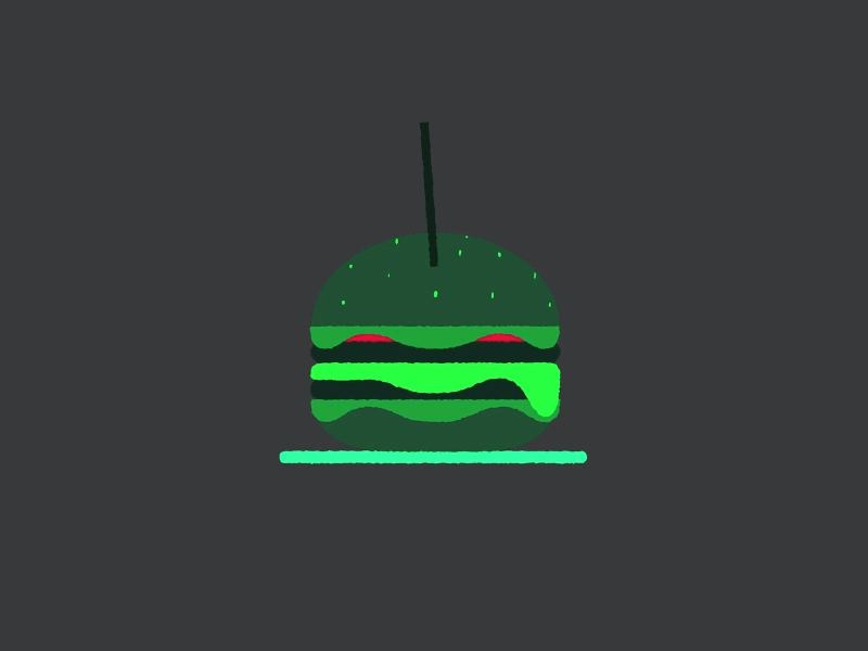Brutal Burger animation burger falling food gif horror loop spooky